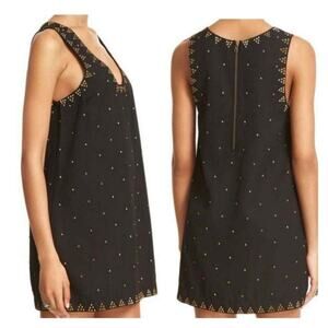 Free People Black and Gold Midi Dress